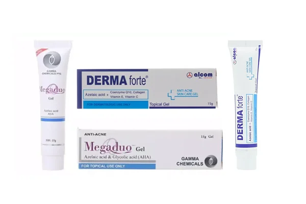 Gel trị mụn ẩn Megaduo và Derma Forte Gel trị mụn ẩn Megaduo và Derma Forte