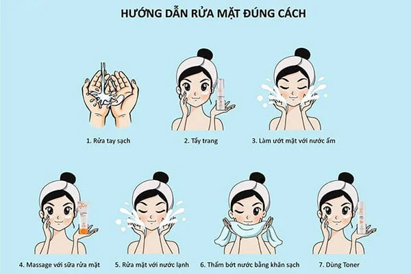 Hướng dẫn rửa mặt đúng cách